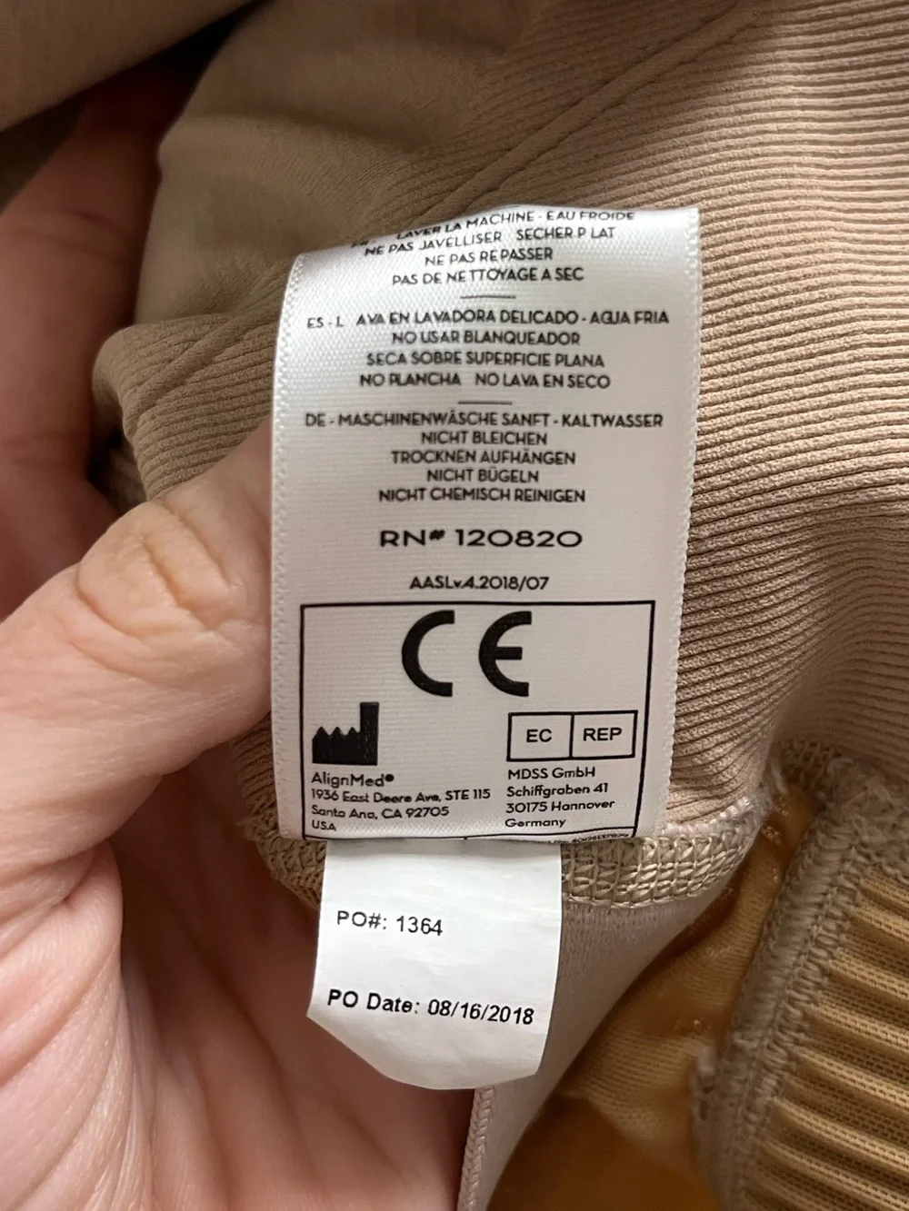 Alignmed Zipper Posture Sports Bra Large